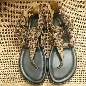 MIA triple straps, leopard print sandal